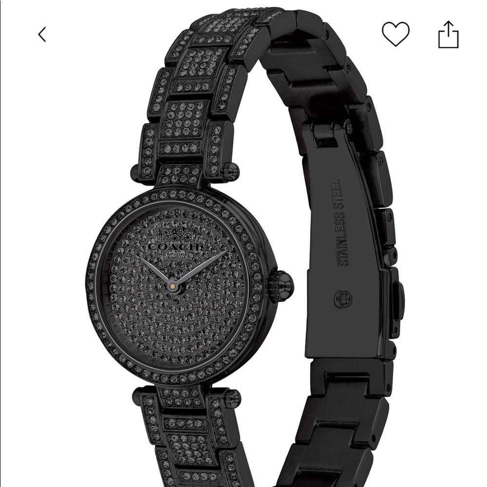 COACH Park Pave Stainless Steel Bracelet Watch